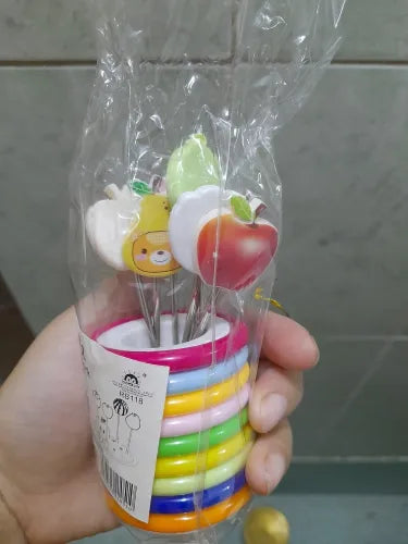 Fruit Food Fork Sticks Multi-Colors for Kids