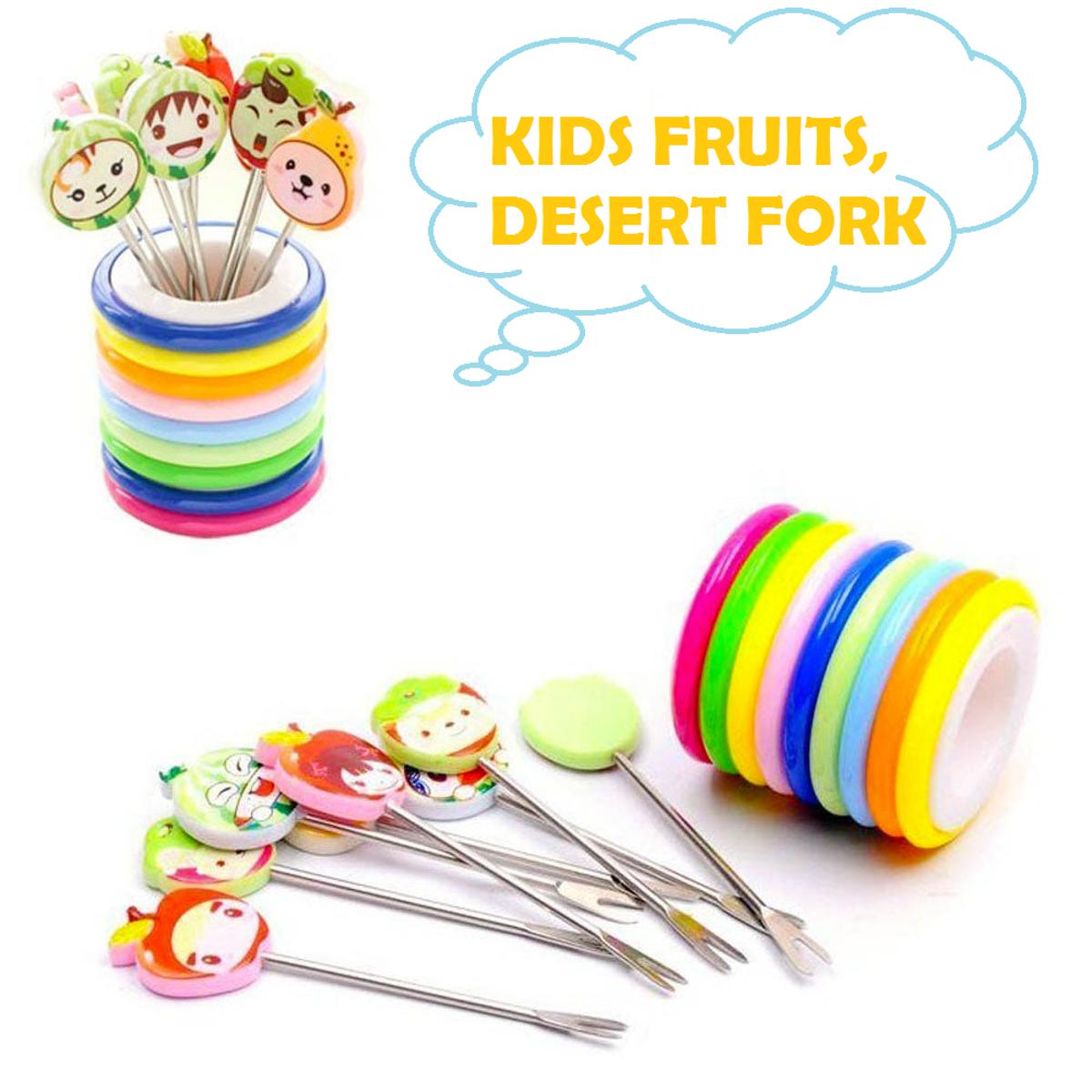 Fruit Food Fork Sticks Multi-Colors for Kids