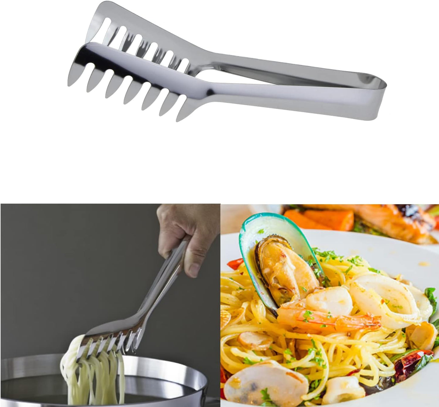 Stainless Steel Food Comb Clip Kitchen Spaghetti Tool